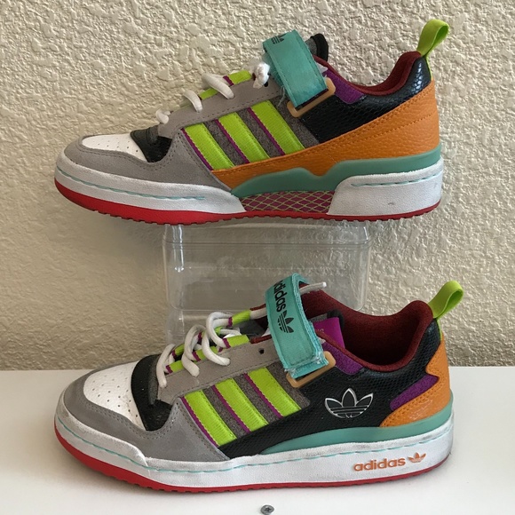 Women Adidas Low Forum Sonic S.E.E.D Multicolor Athletic Sneakers Shoes Size 6.5 - Picture 7 of 10